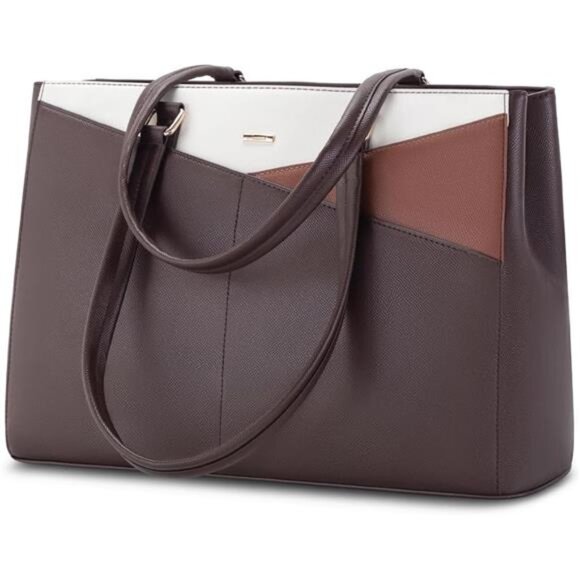 Handbags - Womens 15.6 Inch Tote Bags Waterproof Coffee mix